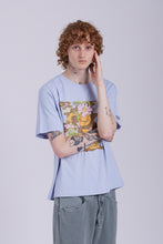 Load image into Gallery viewer, Groovy Nature Serene Blue Organic Cotton T-Shirt.