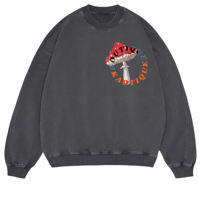 Magic Logo Grey Organic Cotton Sweatshirt.