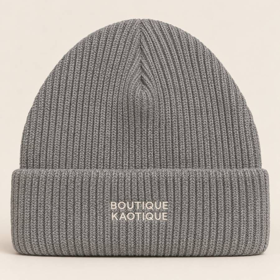 BoKa Heather Grey Organic Cotton Beanie