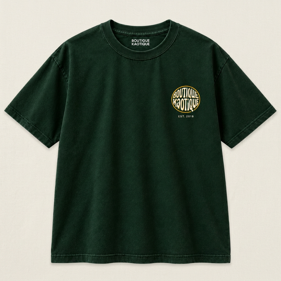 Around The World Bottle Green Organic Cotton T-Shirt