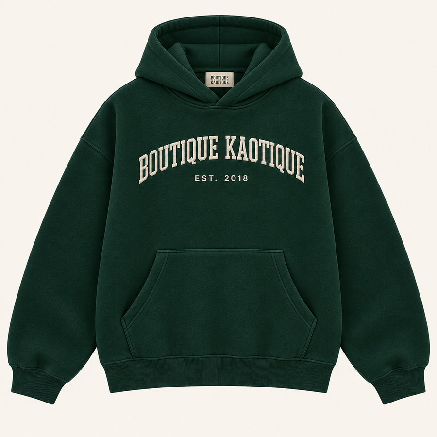 Campus Kaos Bottle Green Organic Cotton Hoodie