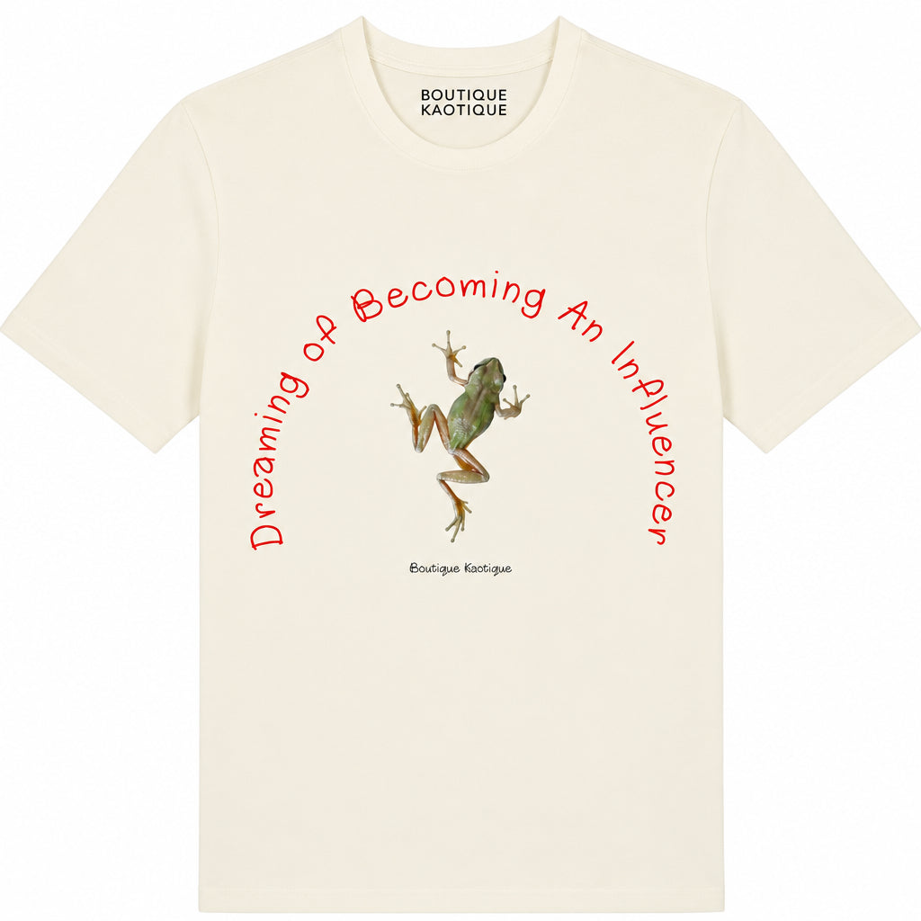 Frog Dreaming Of Becoming An Influencer Organic Cotton T-shirt