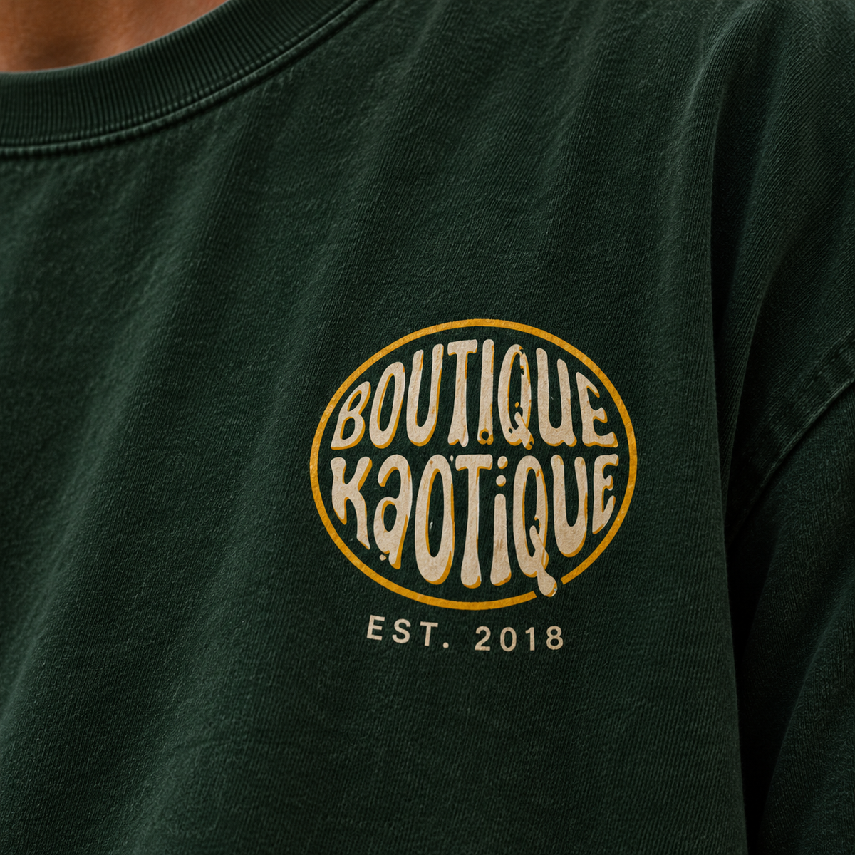 Around The World Bottle Green Organic Cotton T-Shirt