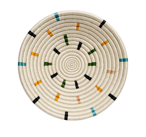 Playful Handwoven Sisal & Sweetgrass Basket 8" | Rwanda | Boutique Kaotique
