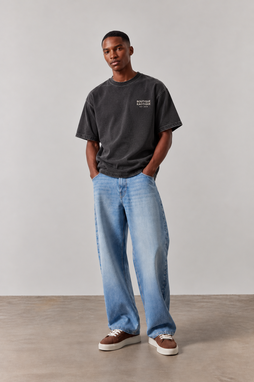 Your Classic BoKa Organic Cotton Vintage Black Tee