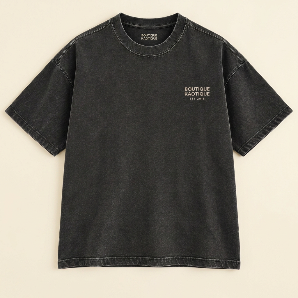 Your Classic BoKa Organic Cotton Vintage Black Tee