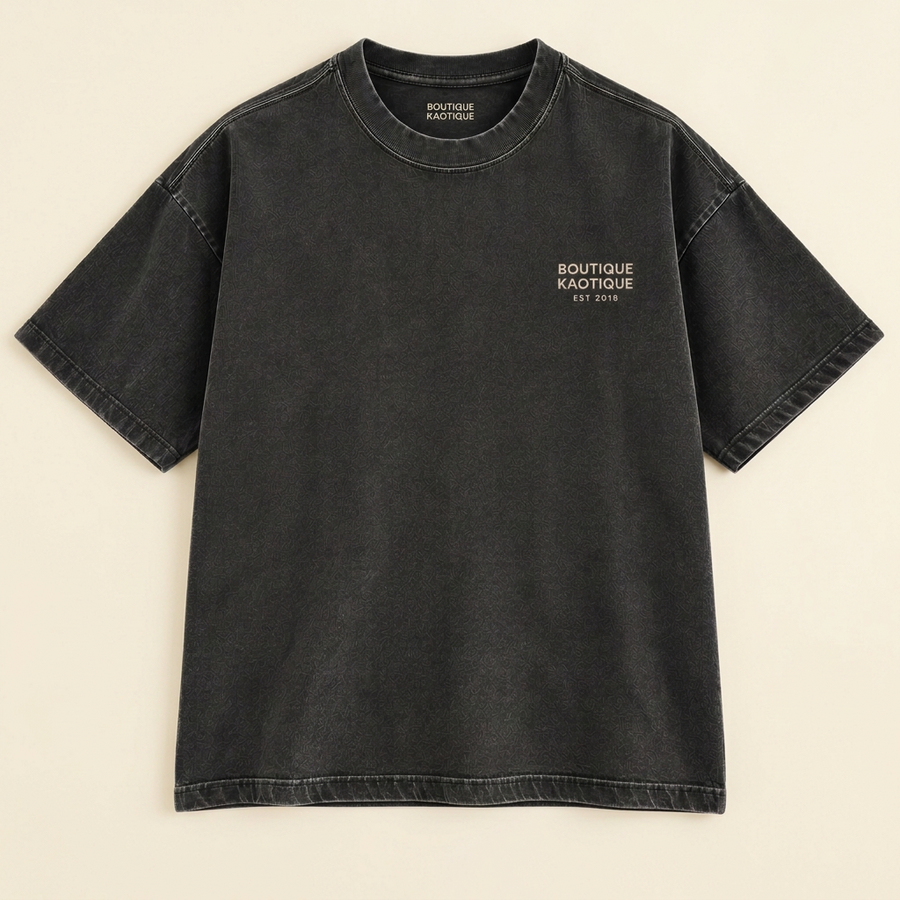 Your Classic BoKa Organic Cotton Vintage Black Tee