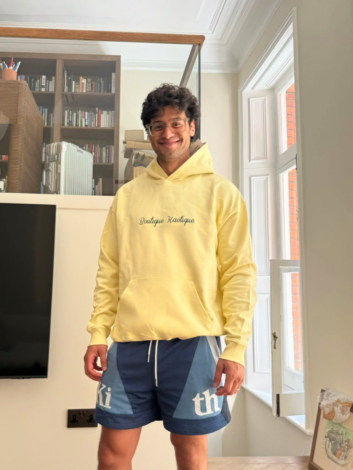 Butter Yellow Logo Organic Hoodie.