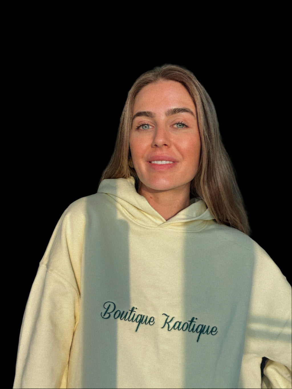 Butter Yellow Logo Organic Hoodie.