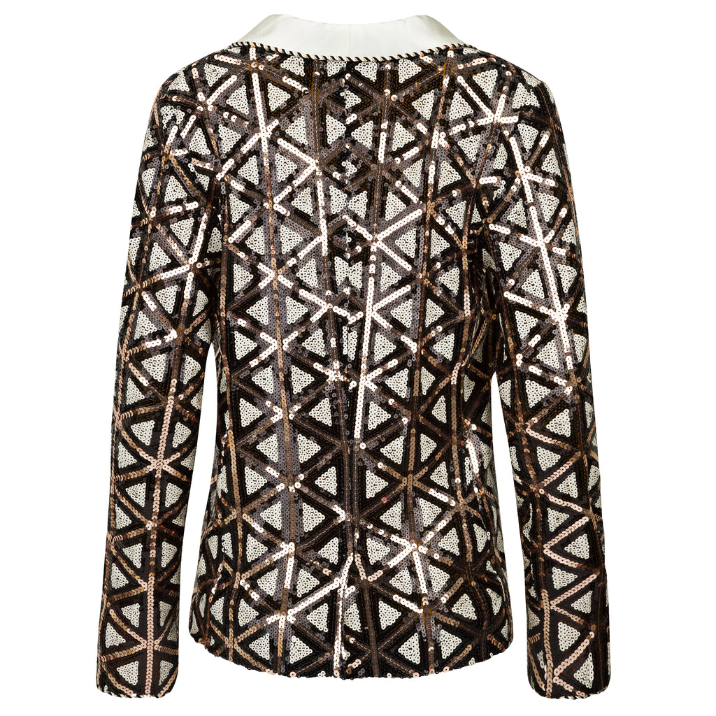 Triangular Sequin Blazer