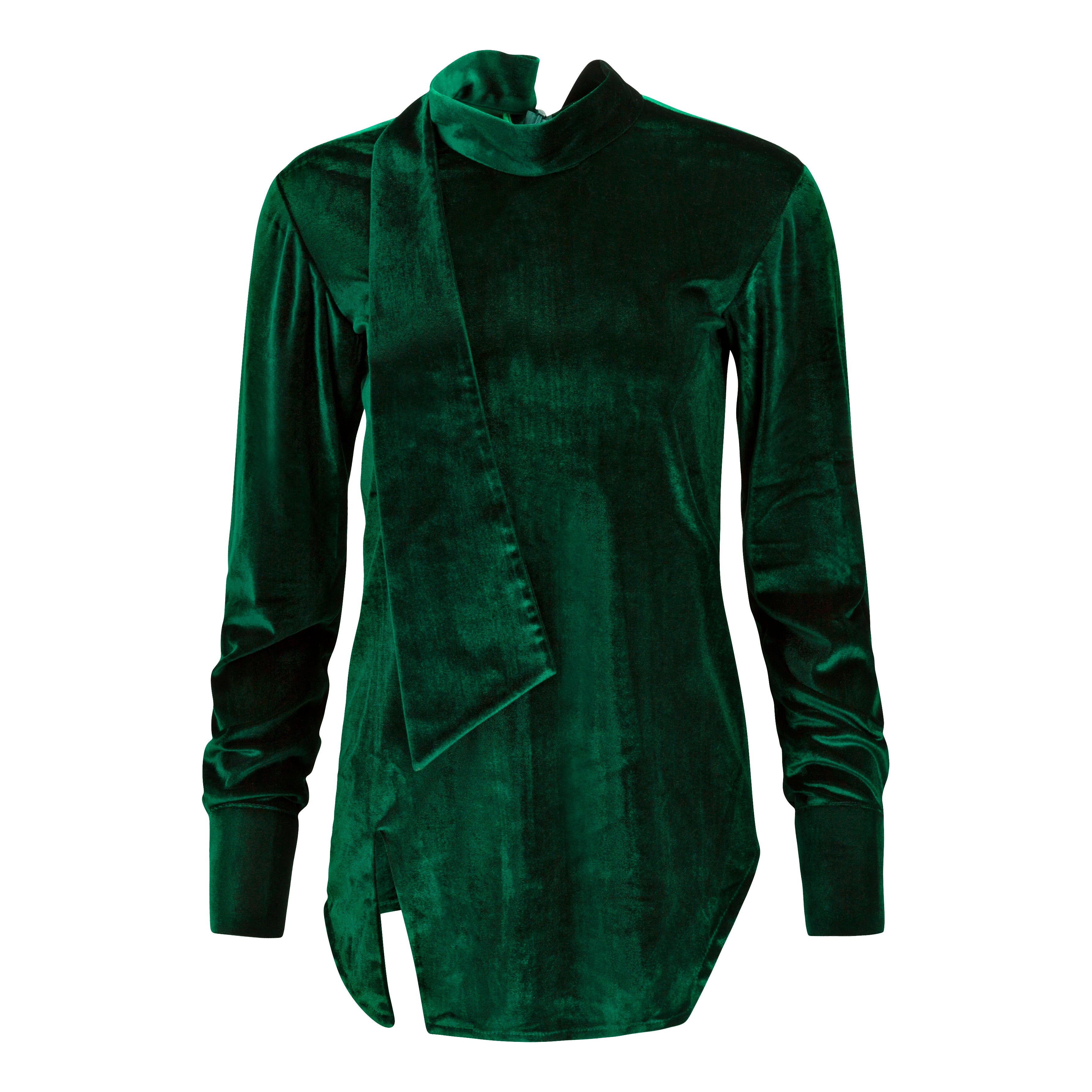 Green Velvet Top
