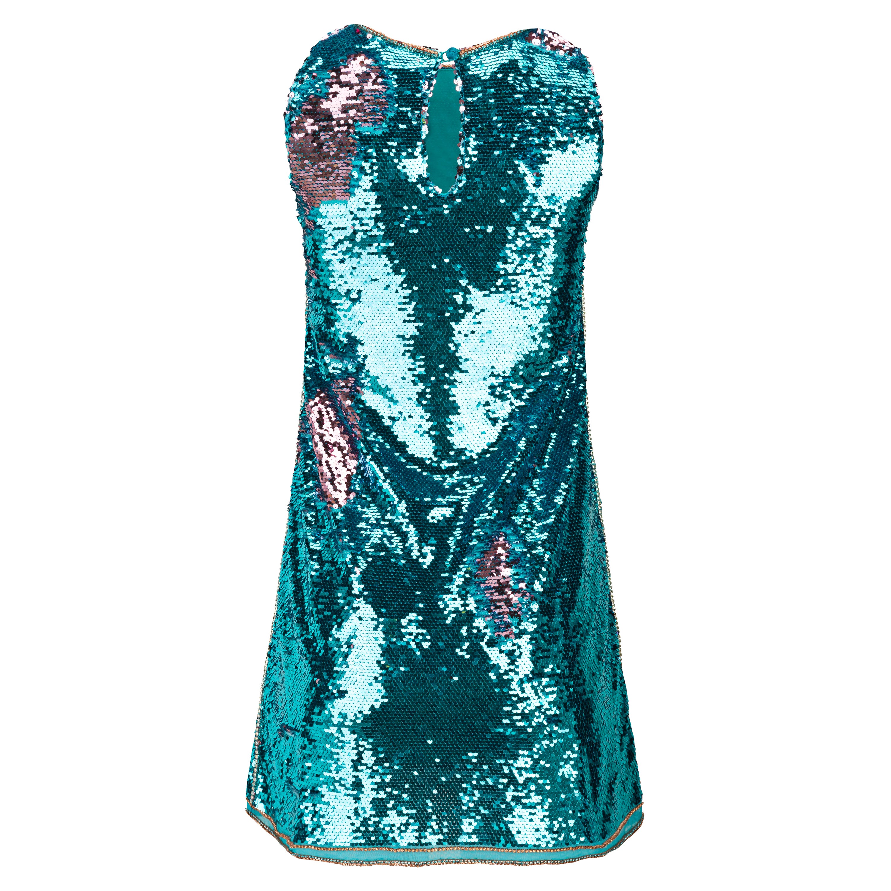 Blue Sequins Party Dress
