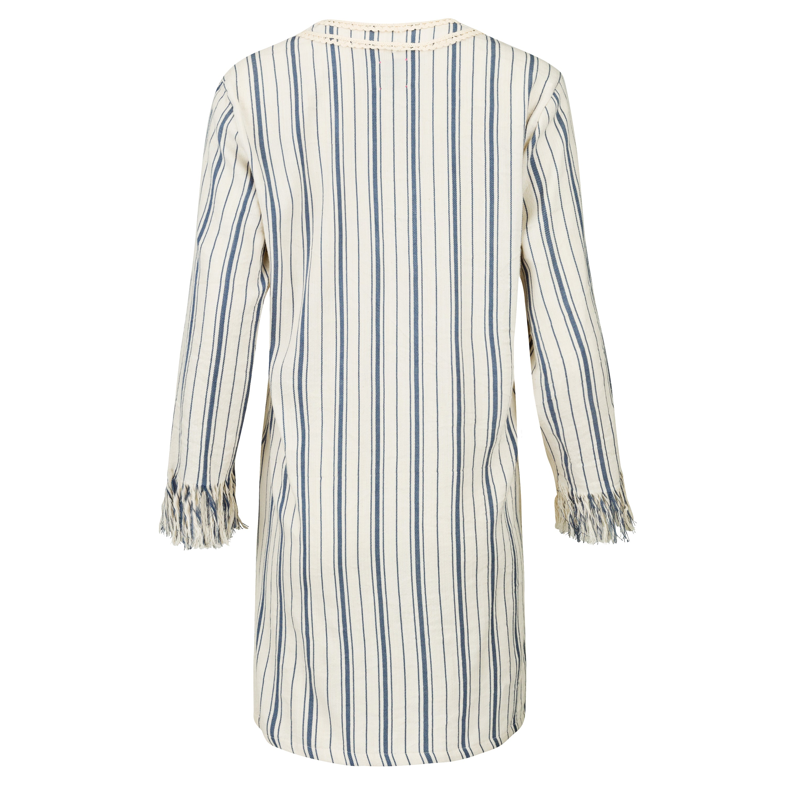 Moroccan Blue Stripped Summer Cover Up