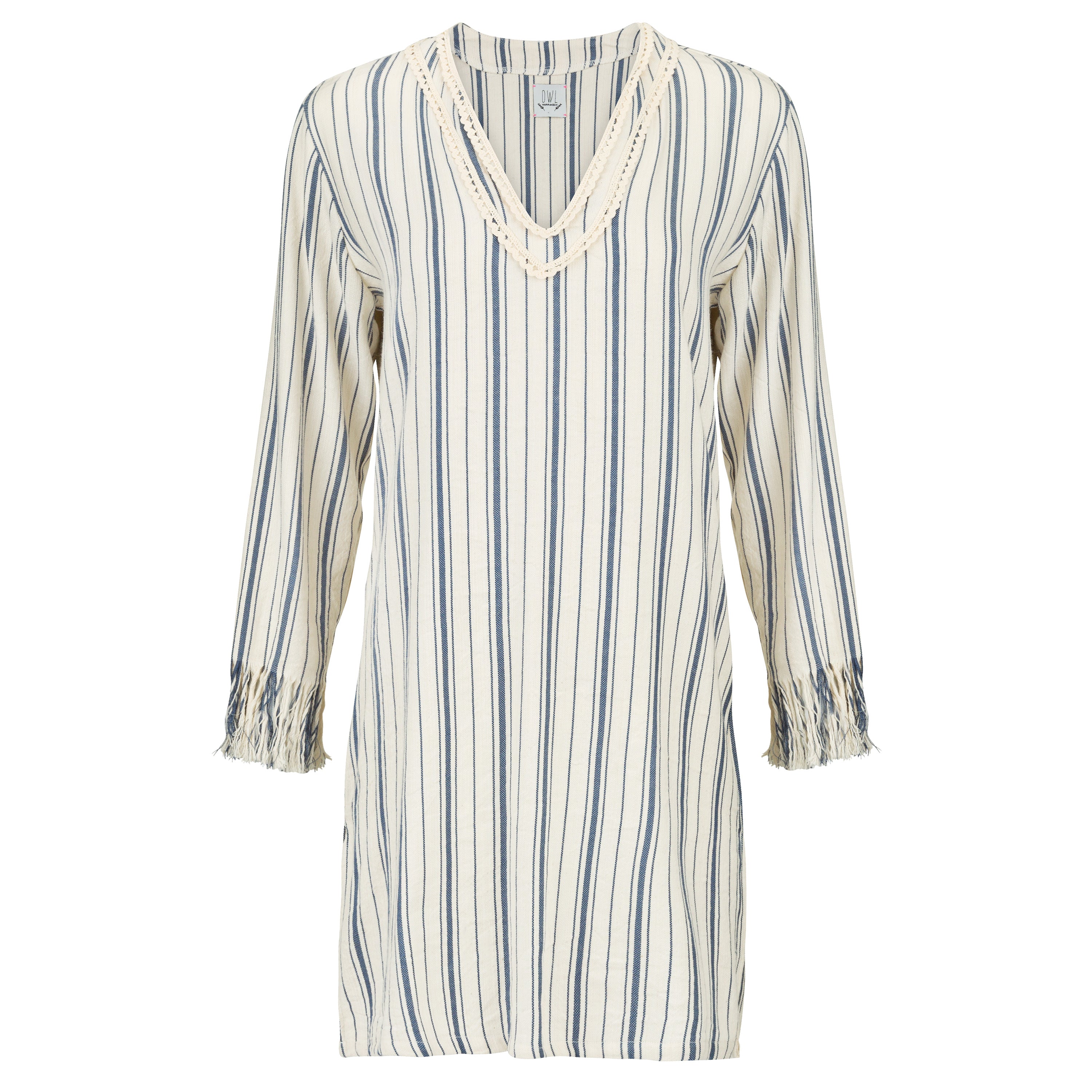 Moroccan Blue Stripped Summer Cover Up