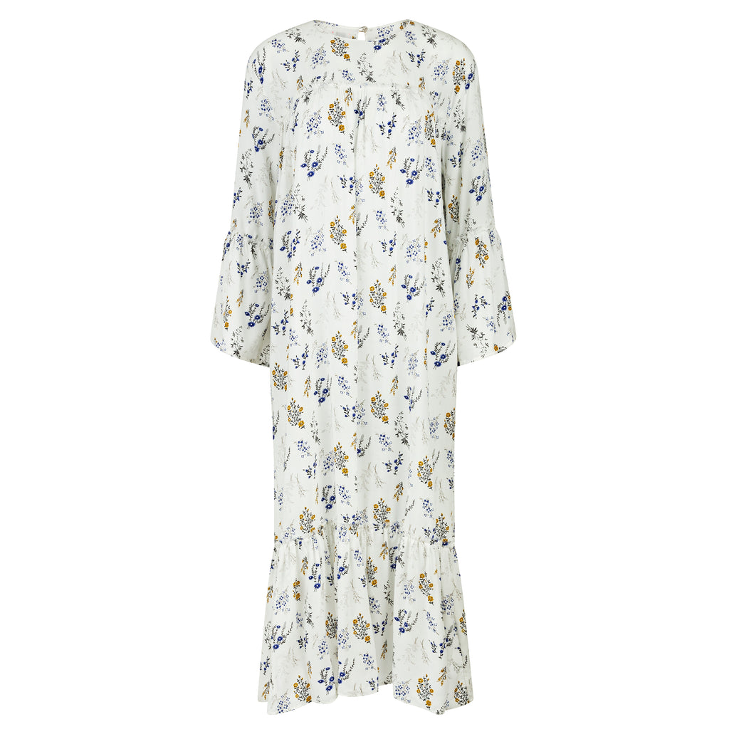 Moroccan White Floral Summer Cover Up