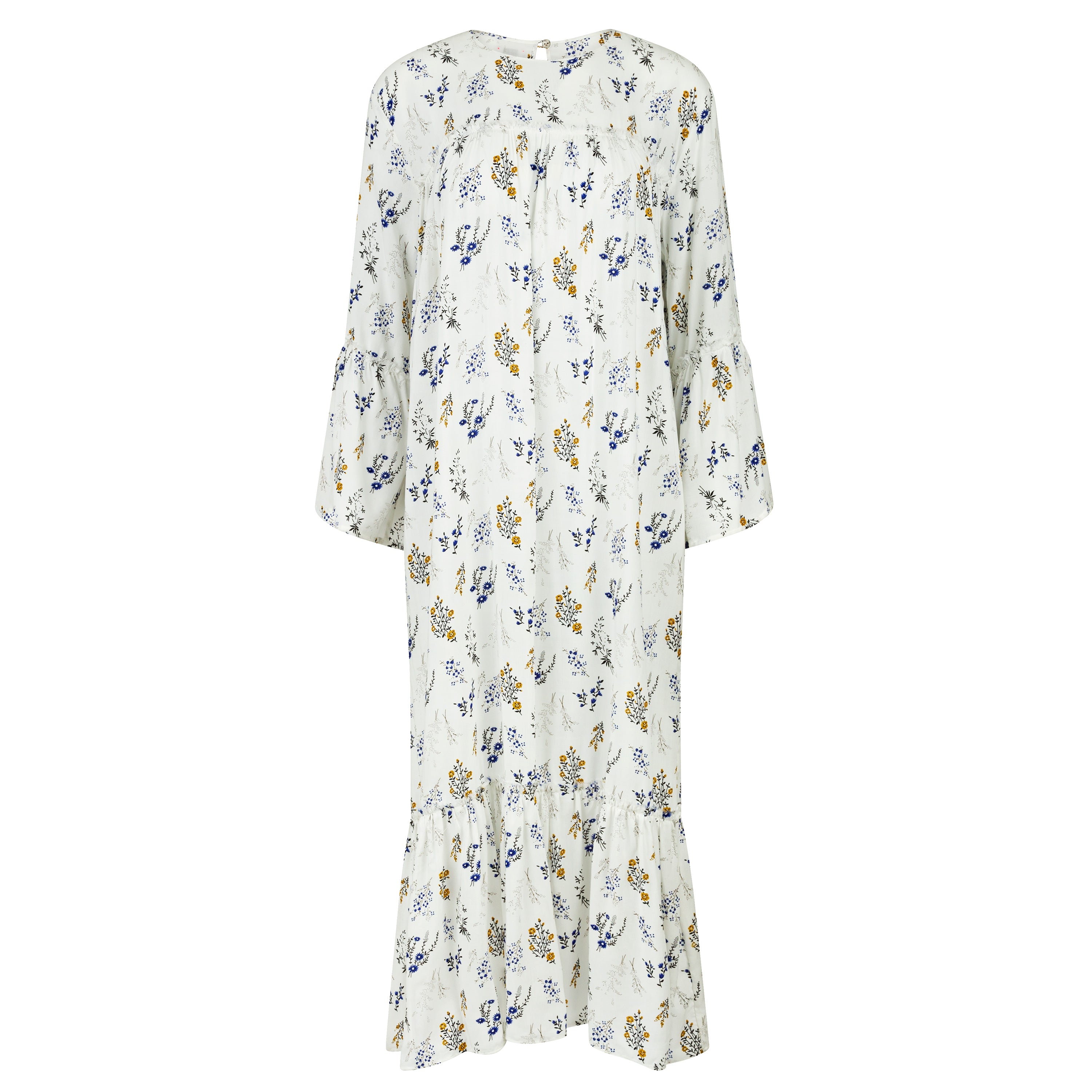 Moroccan White Floral Summer Cover Up