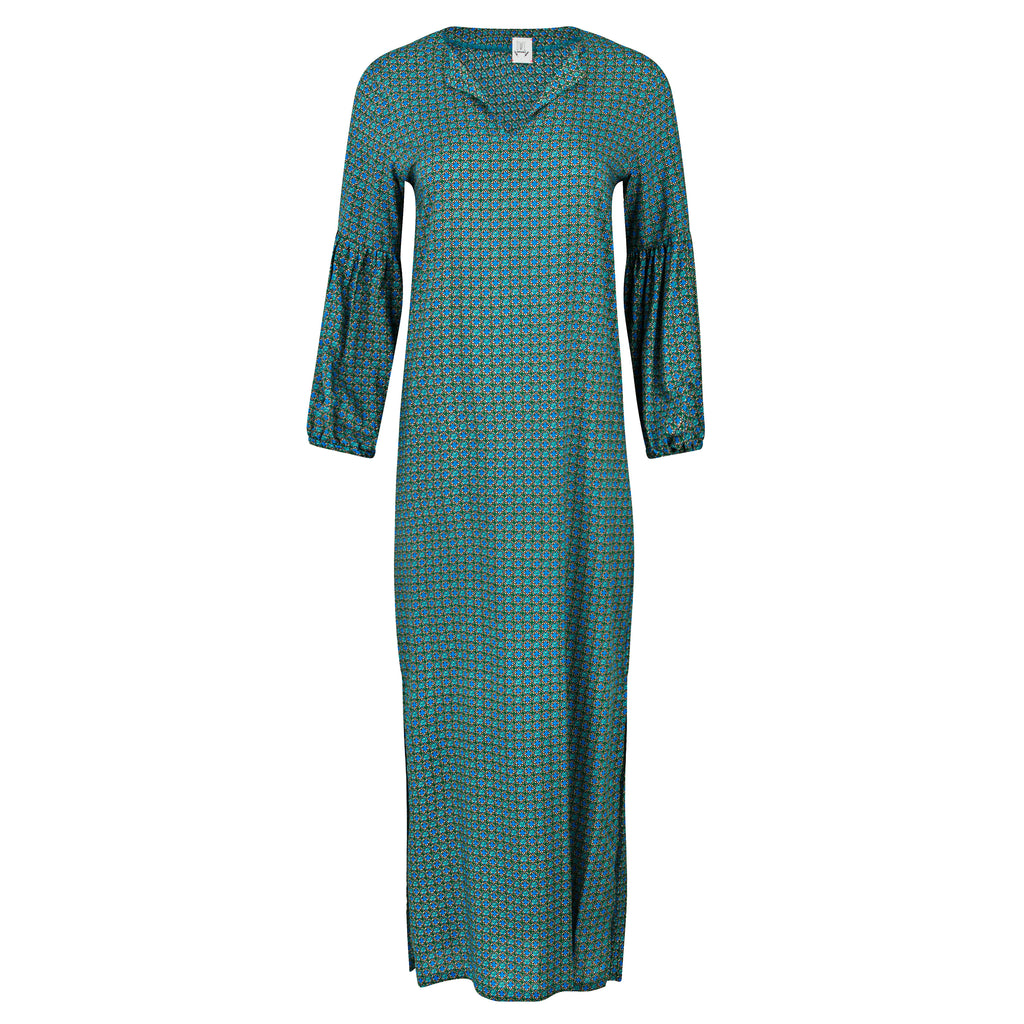 Moroccan Blue Floral Summer Cover Up