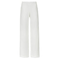 White pants on a white background. Extra loose trousers — handmade designer relaxed trousers from Major Minor Jakarta, oversized fit, limited edition summer