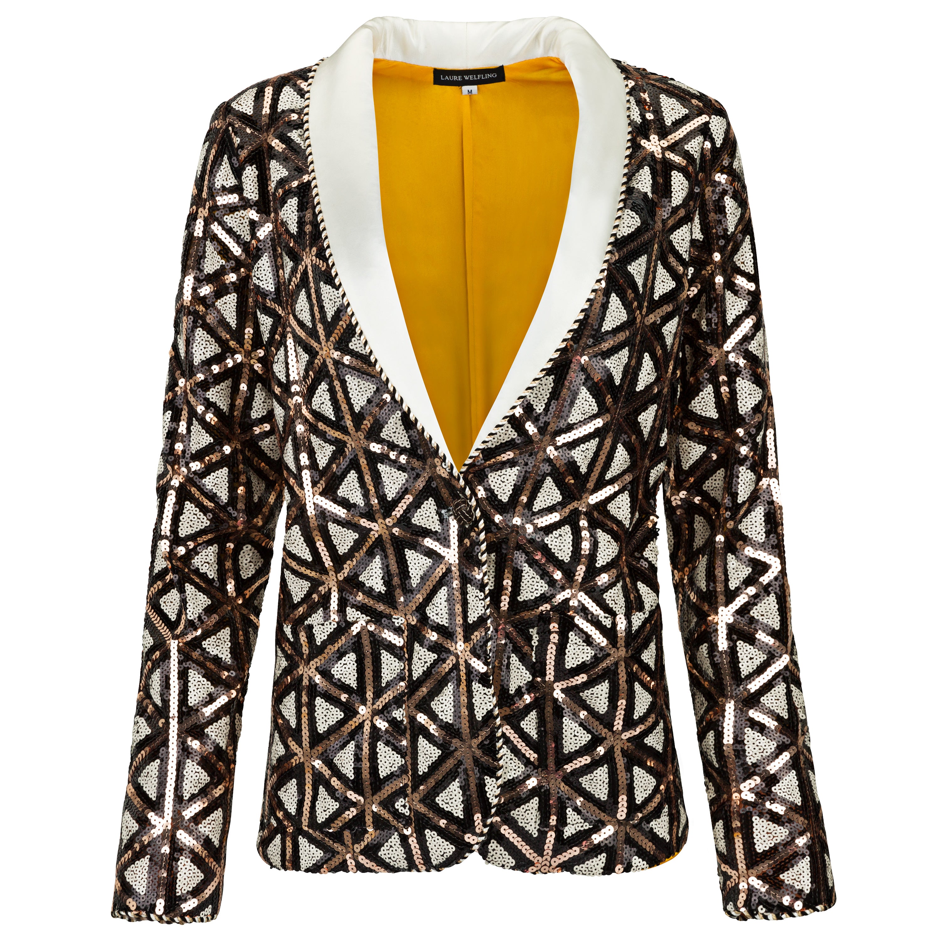 Triangular Sequin Blazer
