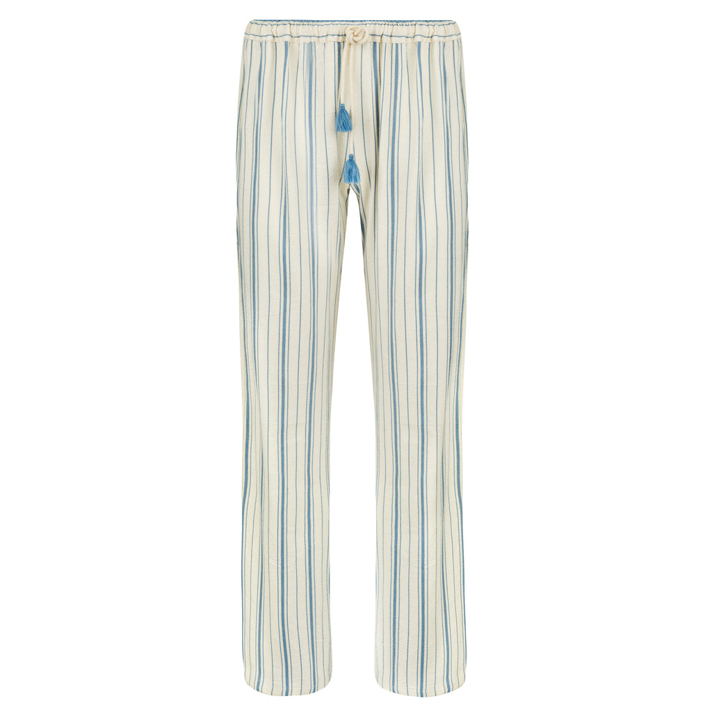 Moroccan Blue Stripped Summer Trousers