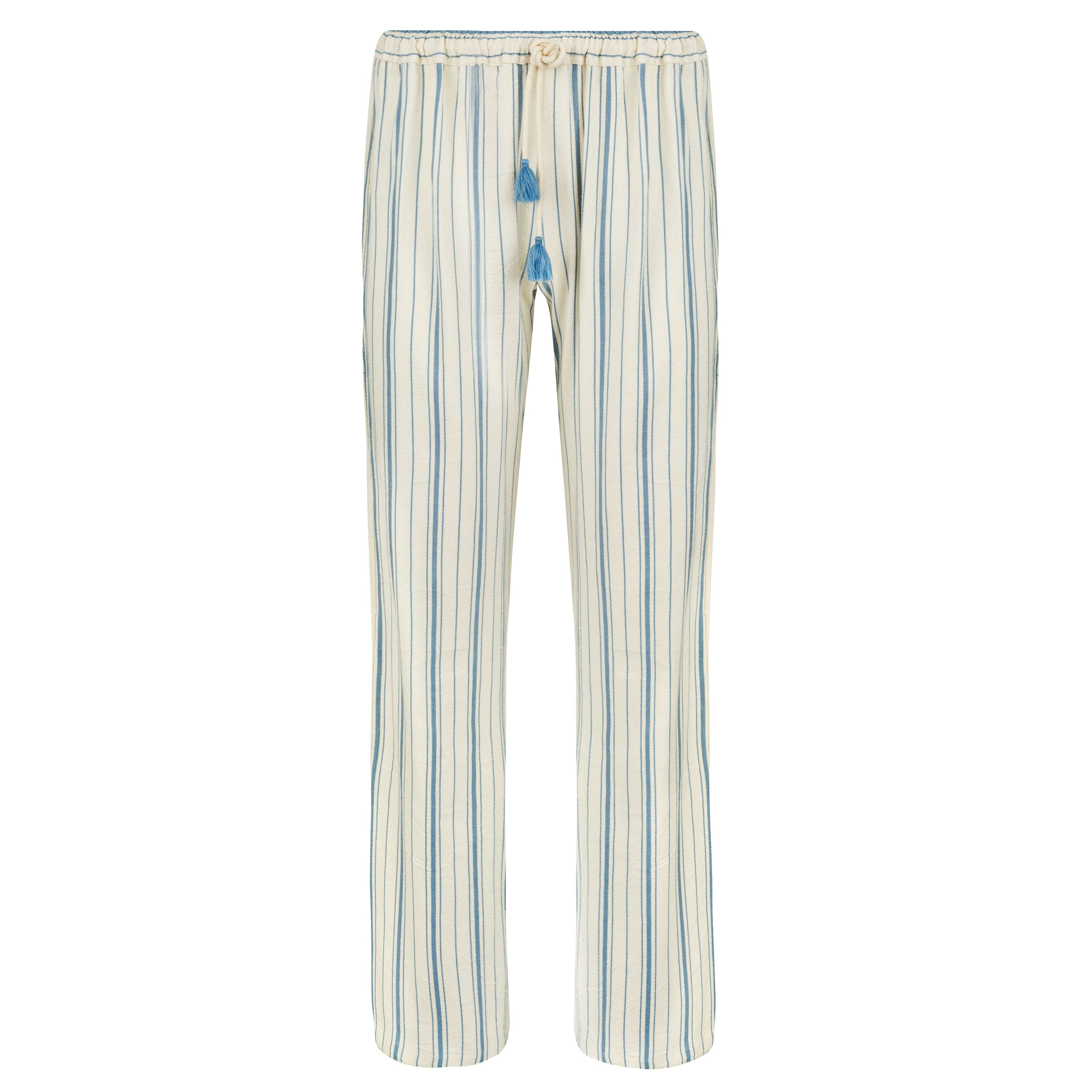 Moroccan Blue Stripped Summer Trousers