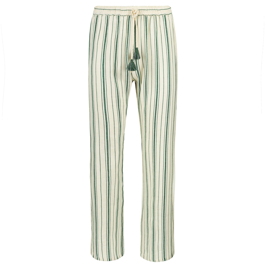 Moroccan Green Stripped Summer Trousers