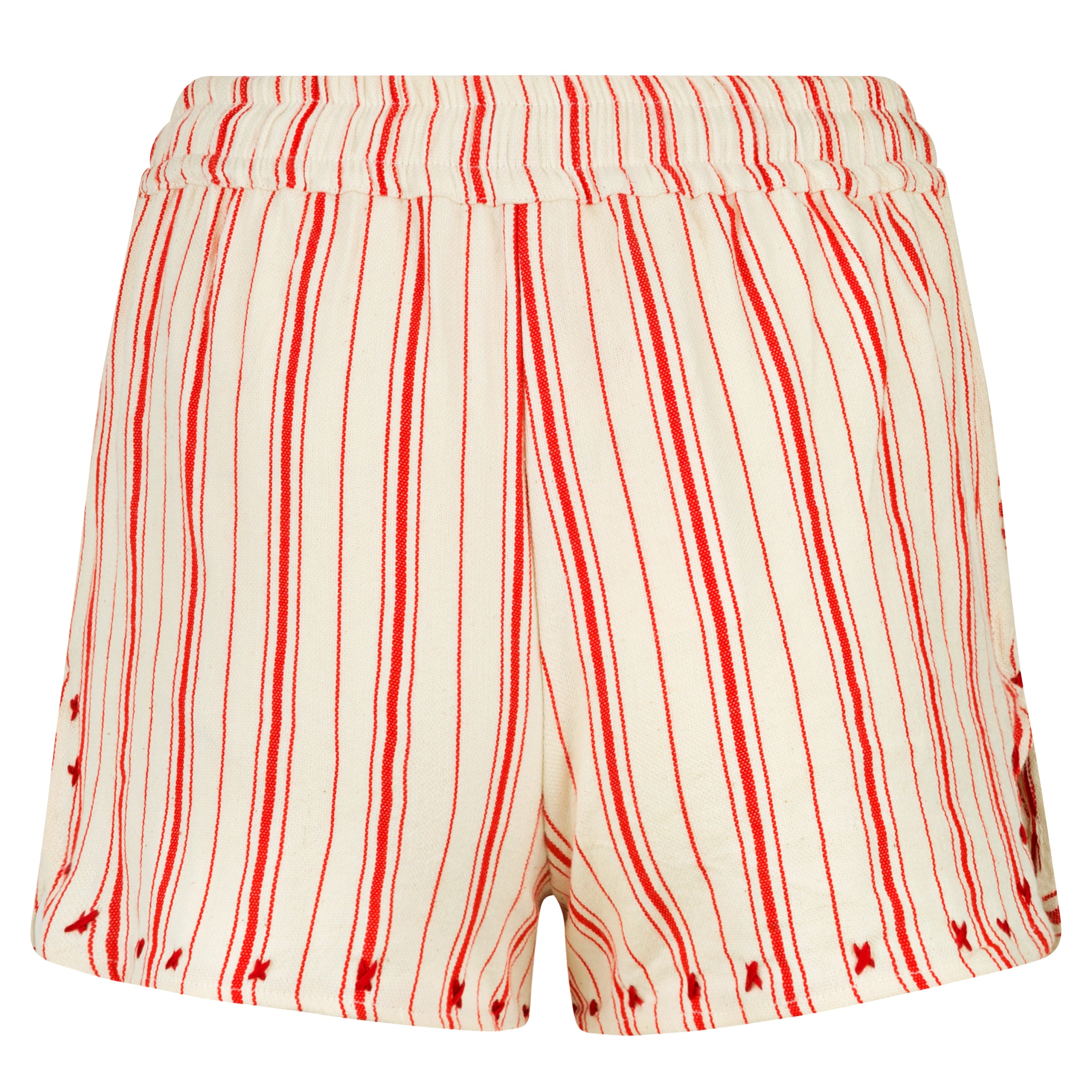 Moroccan Red Stripped Summer Shorts