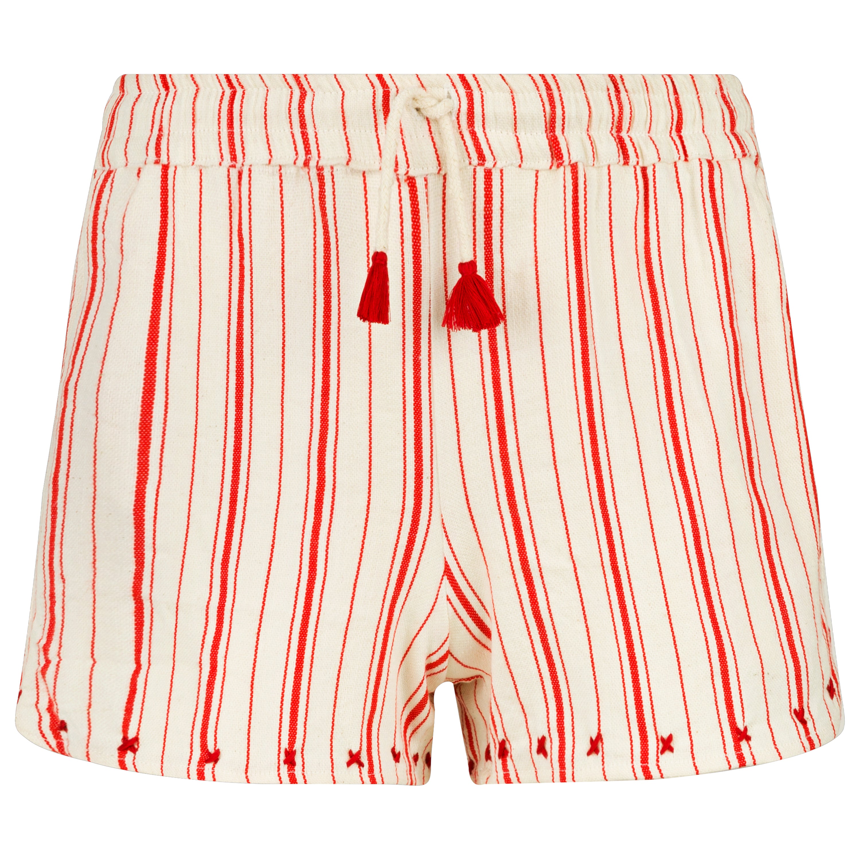 Moroccan Red Stripped Summer Shorts