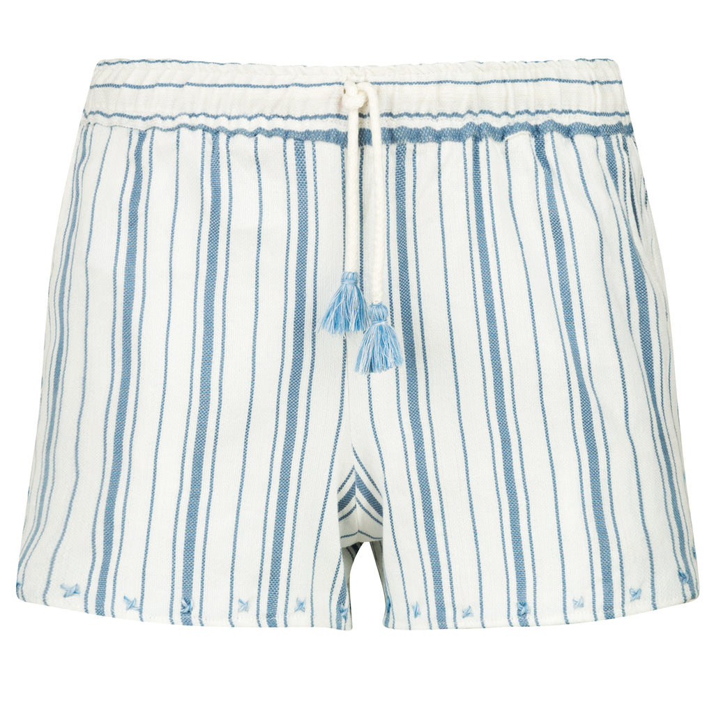 Moroccan Blue Stripped Summer Shorts