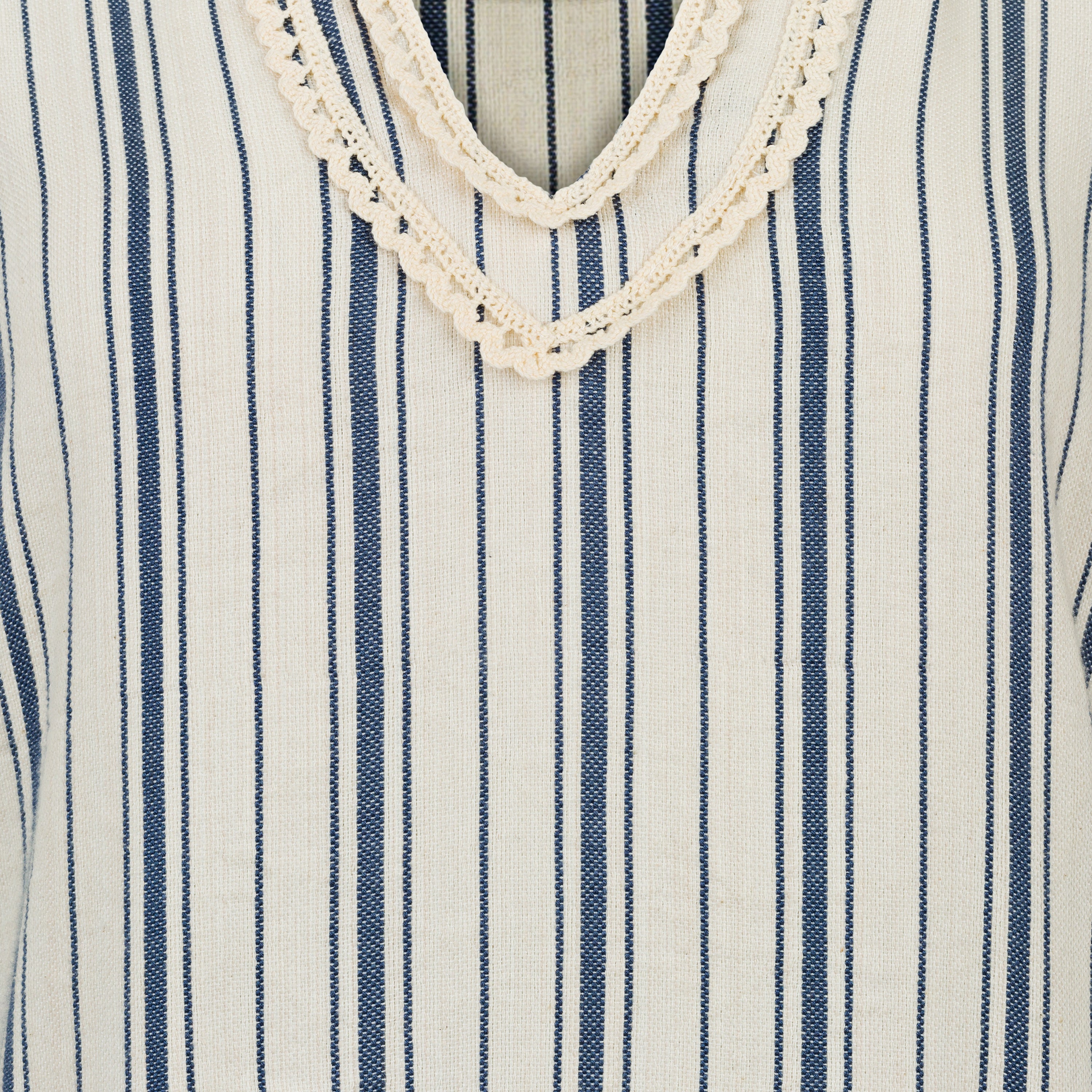 Moroccan Blue Stripped Summer Cover Up