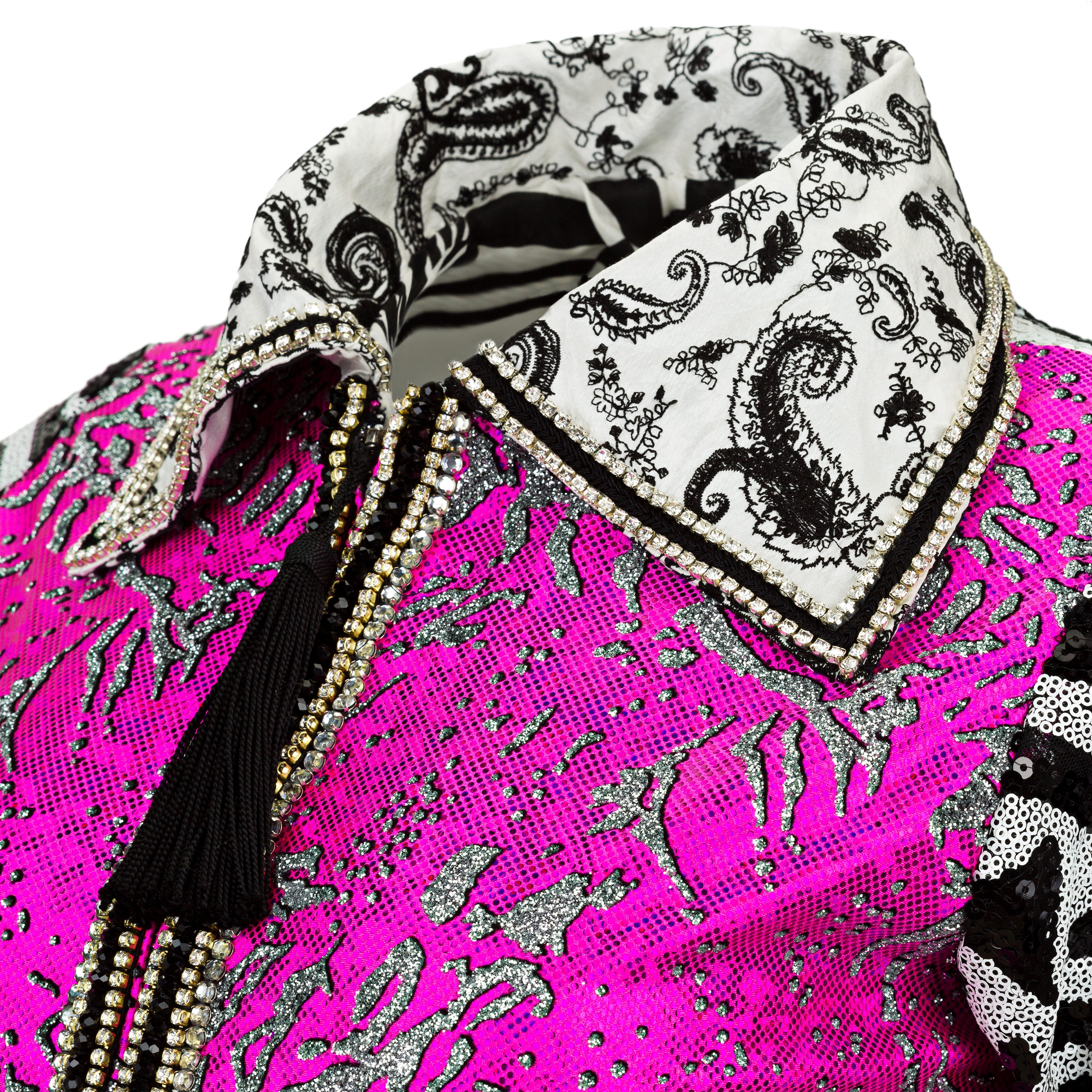 Pink Zebra Print Biker Jacket