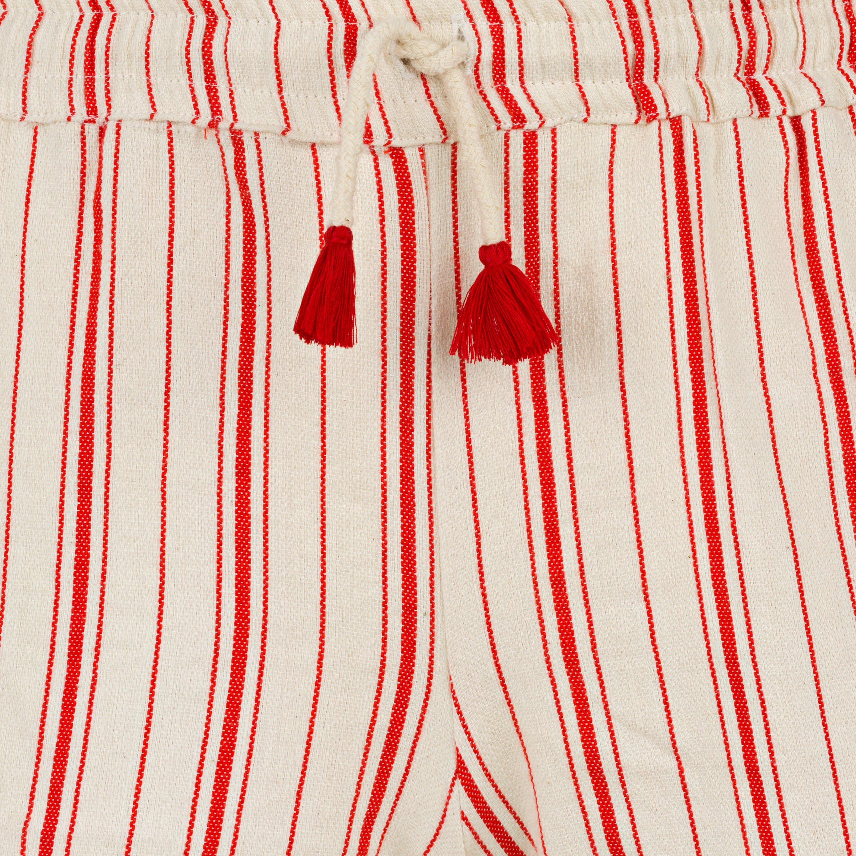 Moroccan Red Stripped Summer Shorts