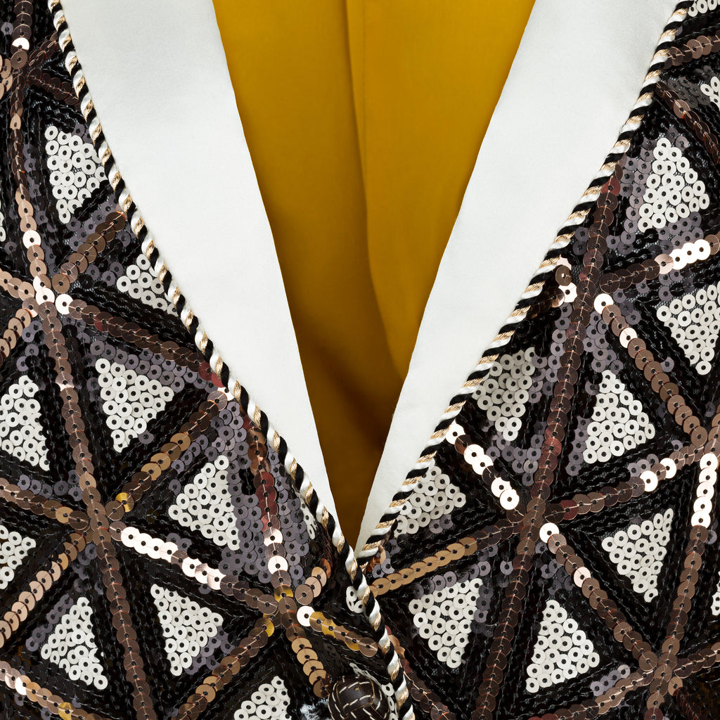 Triangular Sequin Blazer