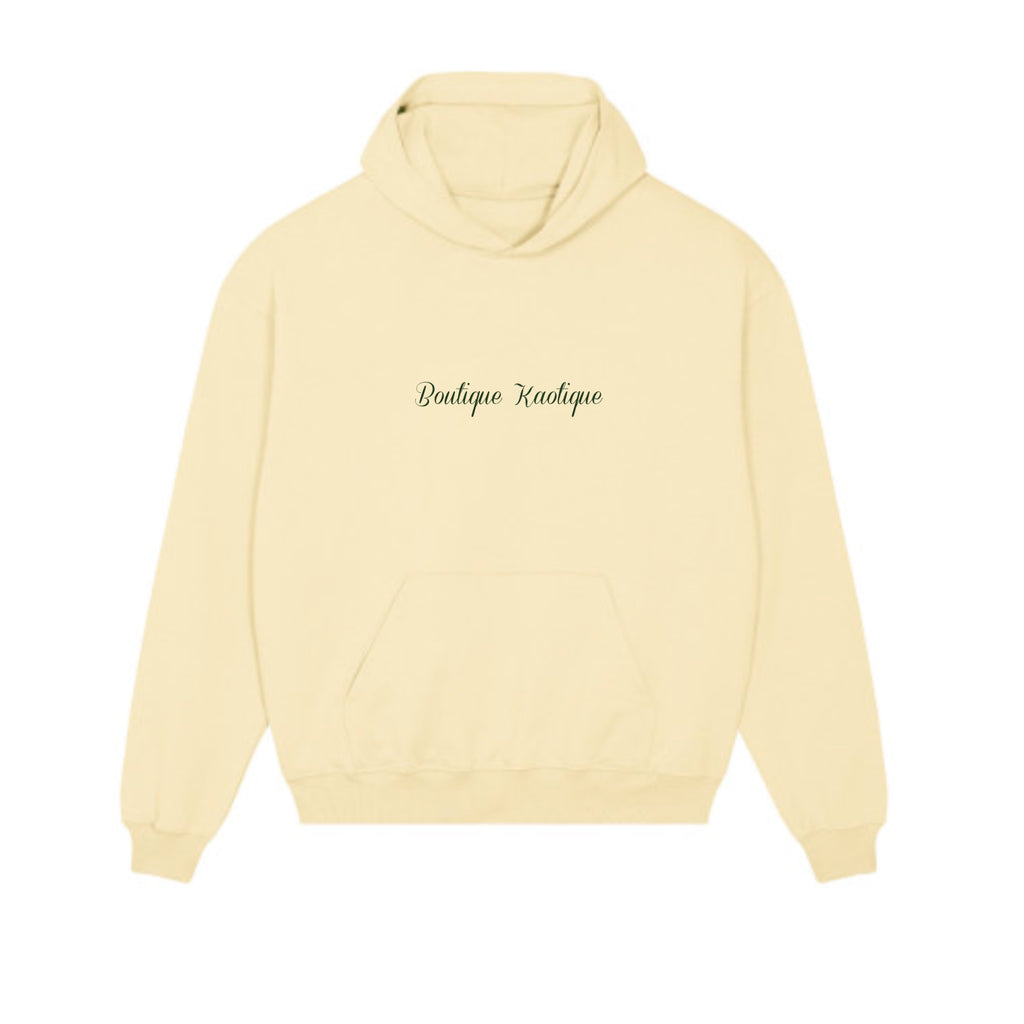 Butter Yellow Logo Organic Hoodie.