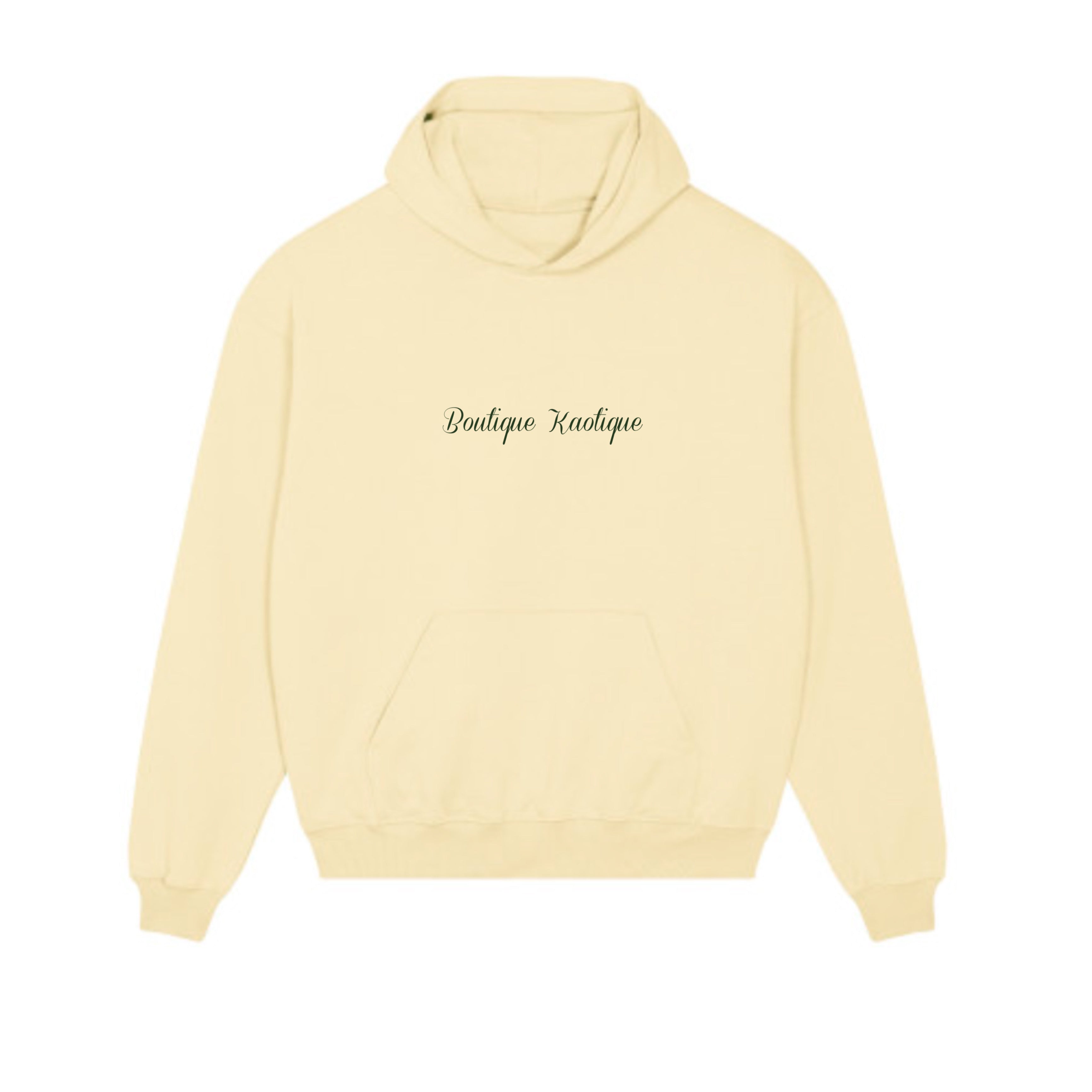 Butter Yellow Logo Organic Hoodie.