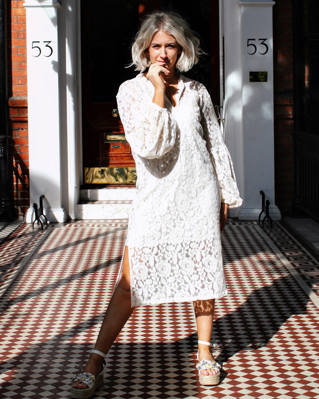 Moroccan White Lace Summer Cover Up