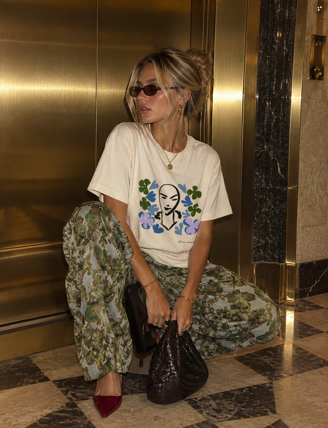 Surrounded by Flowers Organic Cotton T-Shirt