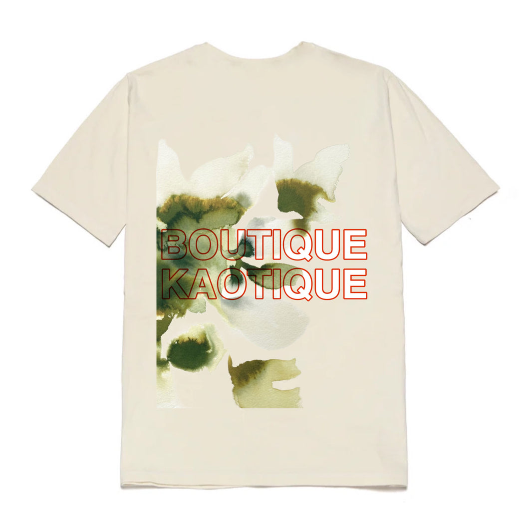 Green Floral Mind Map Organic Cotton T-Shirt.