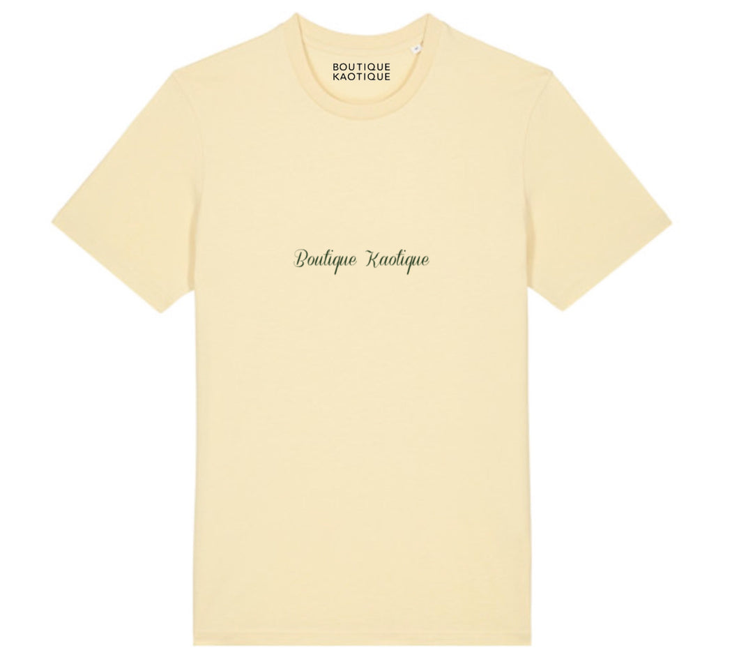 Butter Yellow Logo Organic Cotton T-Shirt.