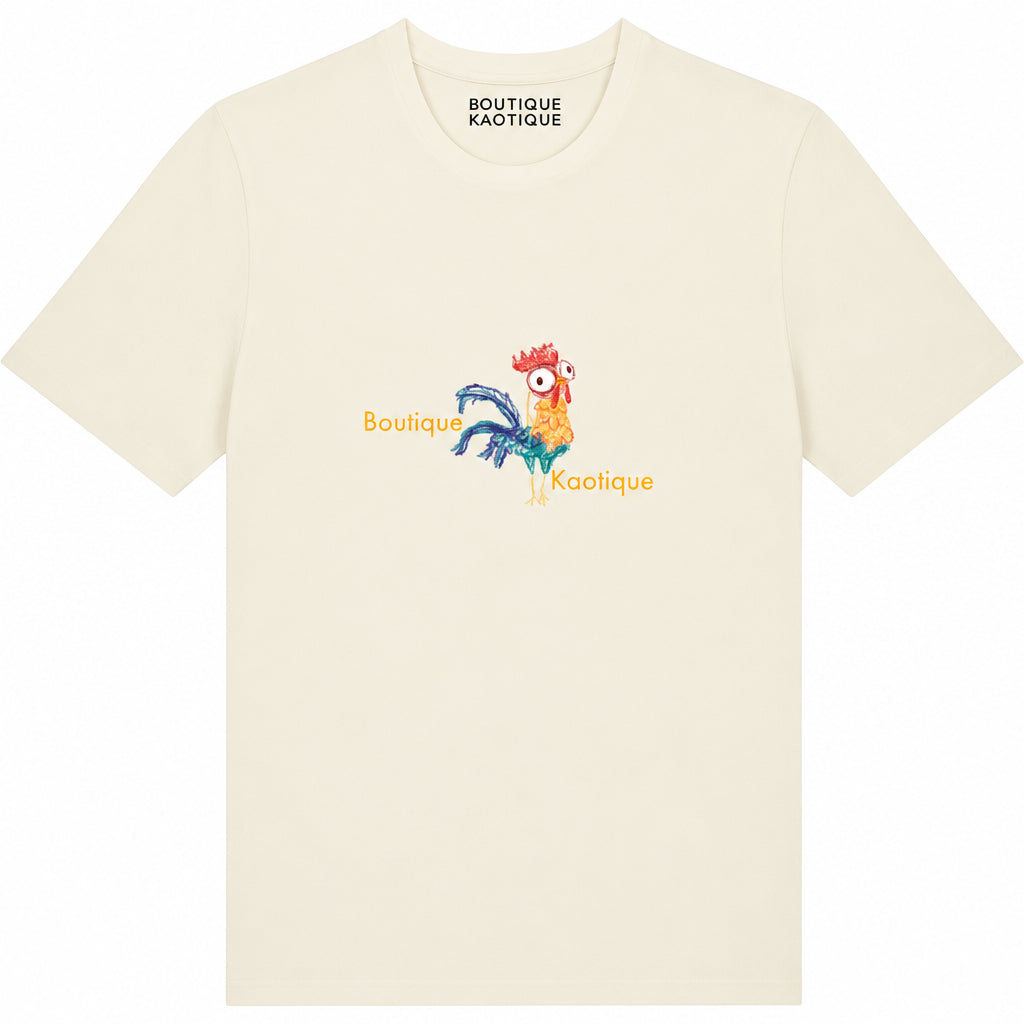 Kaotique Rooster Back To School Alarm Organic Cotton T-shirt