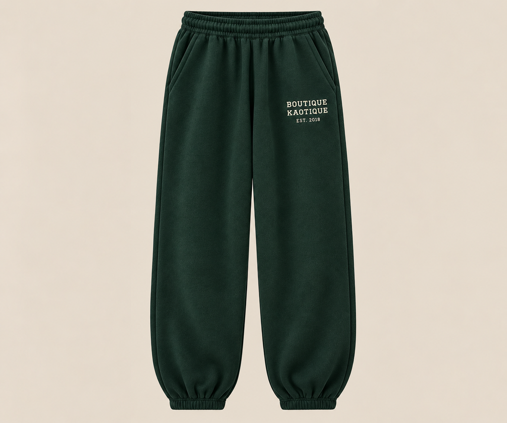 Campus Kaos Bottle Green Organic Cotton Sweatpants
