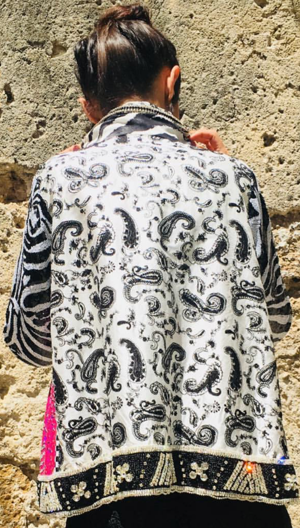 Pink Zebra Print Biker Jacket