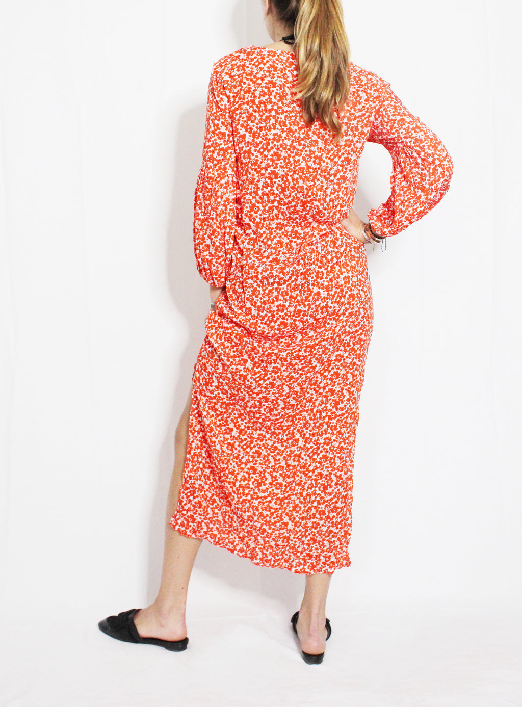 Moroccan Orange Floral Summer Cover Up