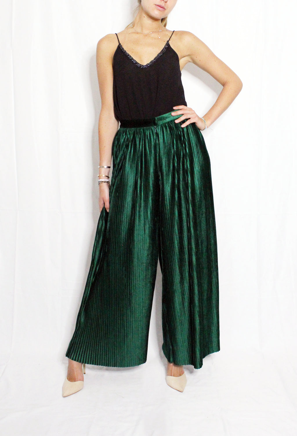 Green Velvet Trousers