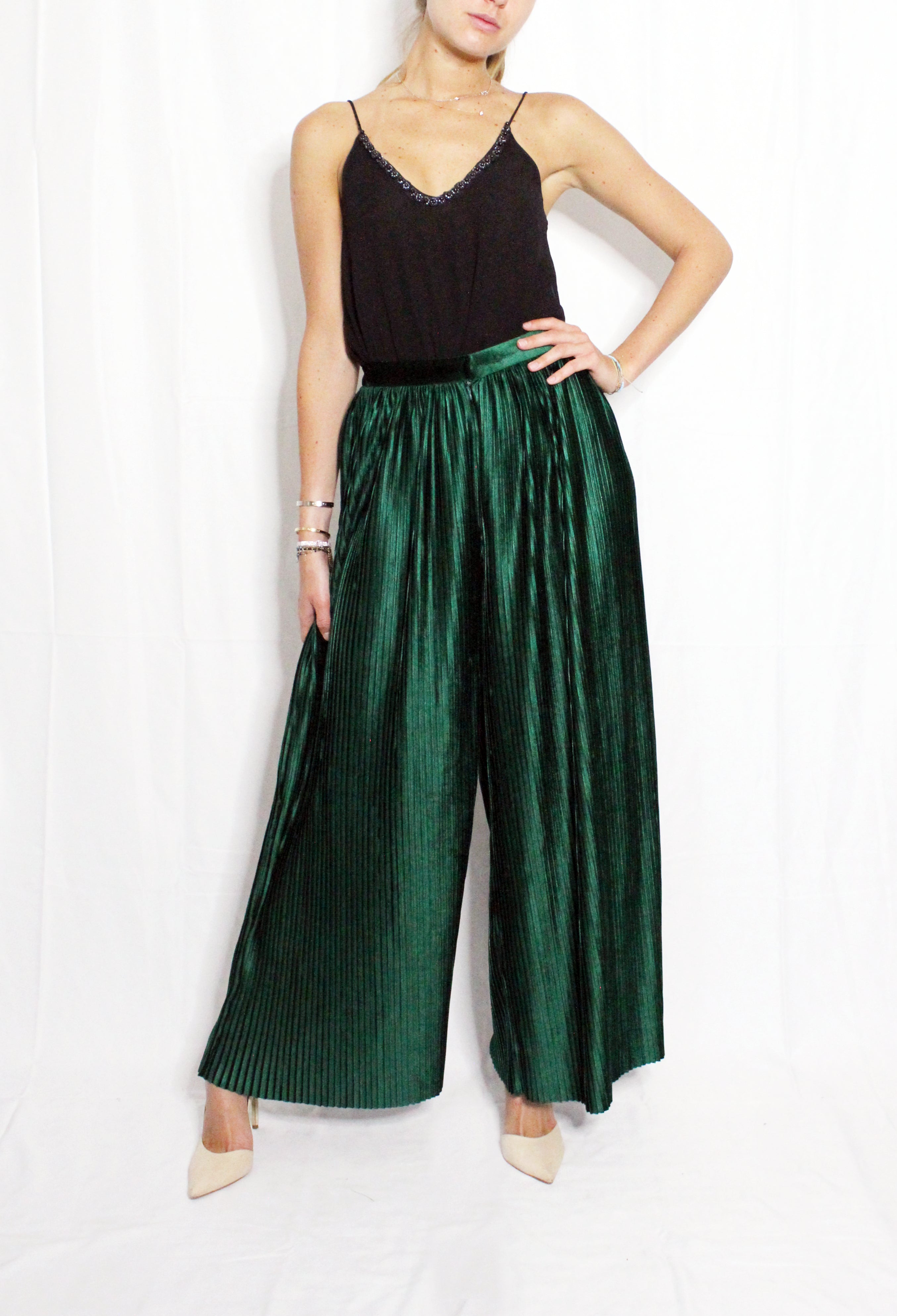 Green Velvet Trousers