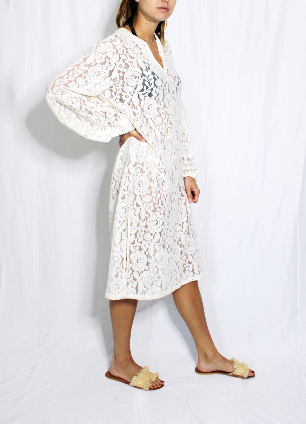 Moroccan White Lace Summer Cover Up