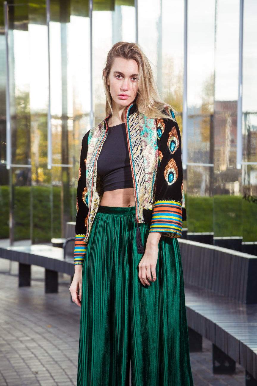 Green Velvet Trousers