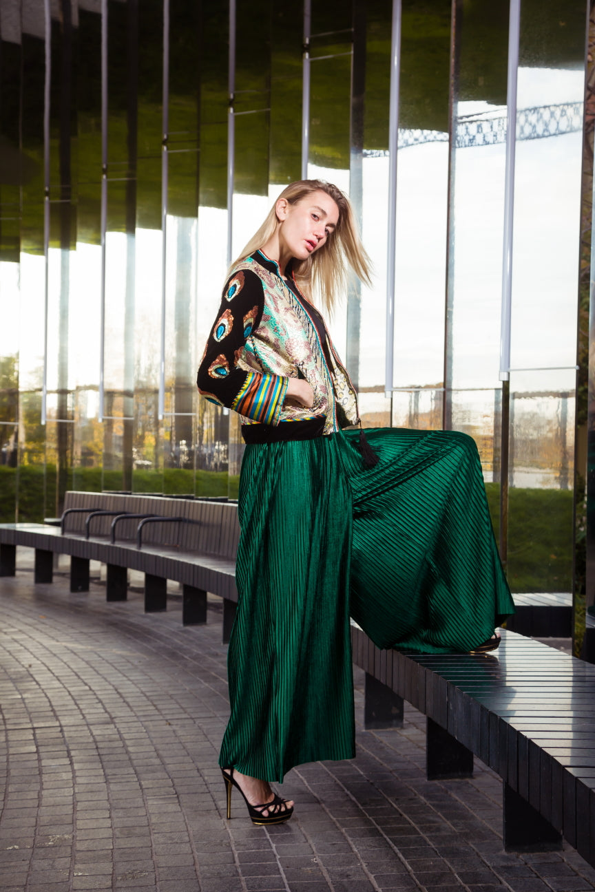 Green Velvet Trousers