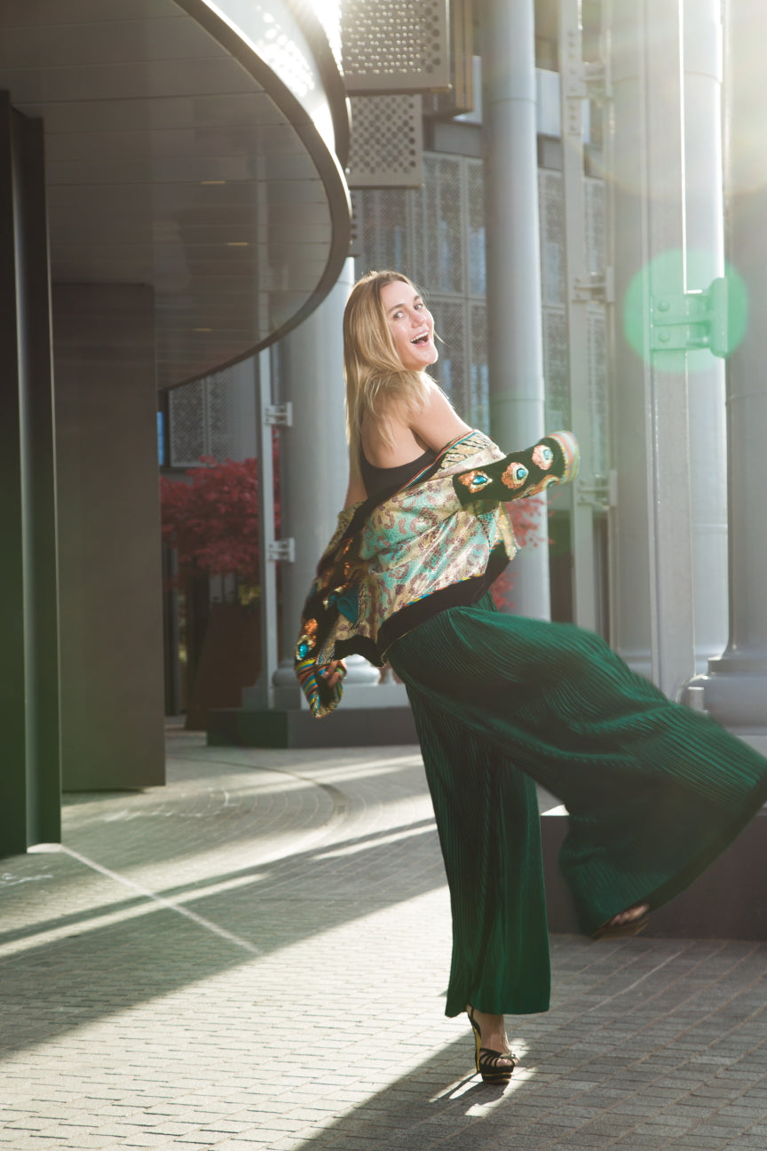 Green Velvet Trousers