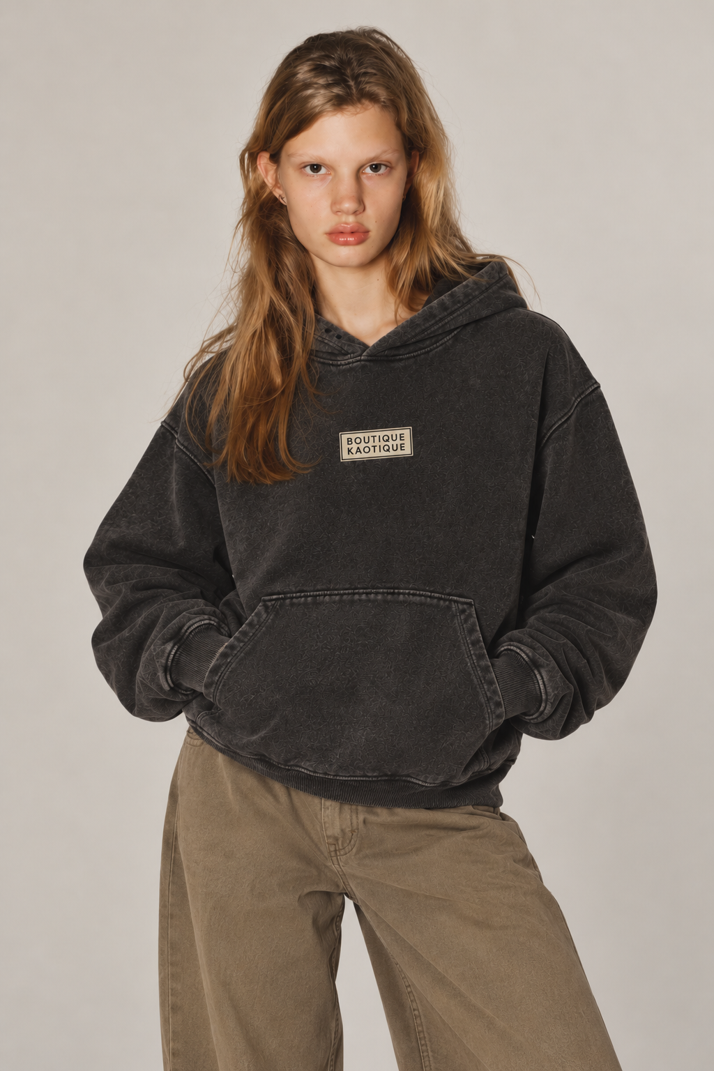 After Hours Hoodie – Washed Charcoal Organic Cotton Hoodie